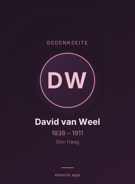 Gedenkportrait von David van Weel