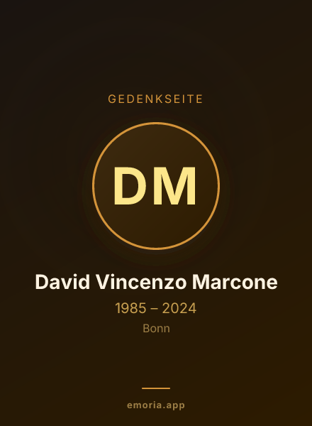 Gedenkportrait von David Vincenzo Marcone