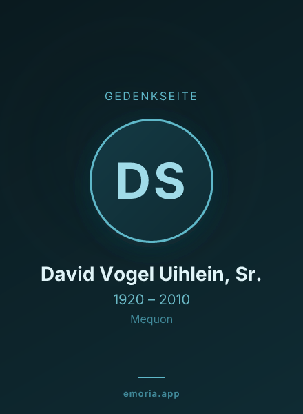 Gedenkportrait von David Vogel Uihlein, Sr.