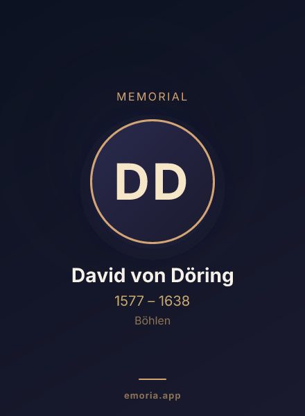 Memorial portrait of David von Döring