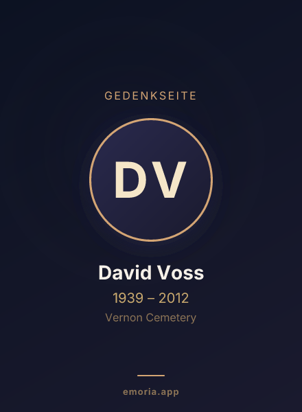 Gedenkportrait von David Voss