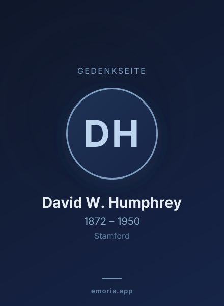 Gedenkportrait von David W. Humphrey