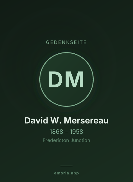 Gedenkportrait von David W. Mersereau