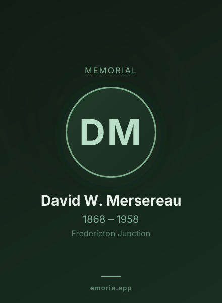 Memorial portrait of David W. Mersereau