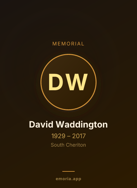 Memorial portrait of David Waddington