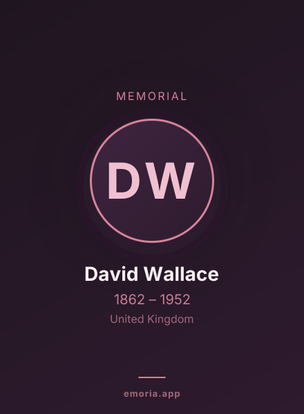 Memorial portrait of David Wallace