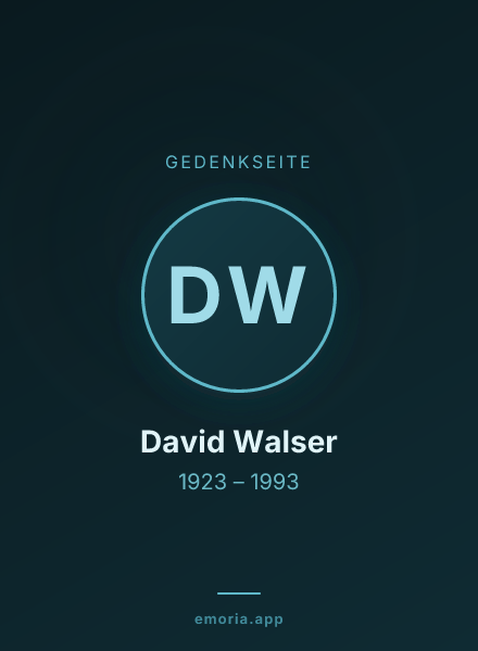 Gedenkportrait von David Walser