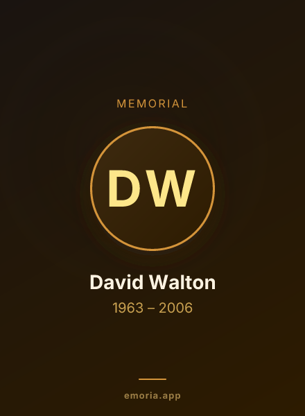 Memorial portrait of David Walton