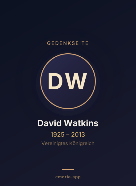 Gedenkportrait von David Watkins