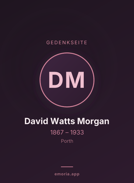 Gedenkportrait von David Watts Morgan