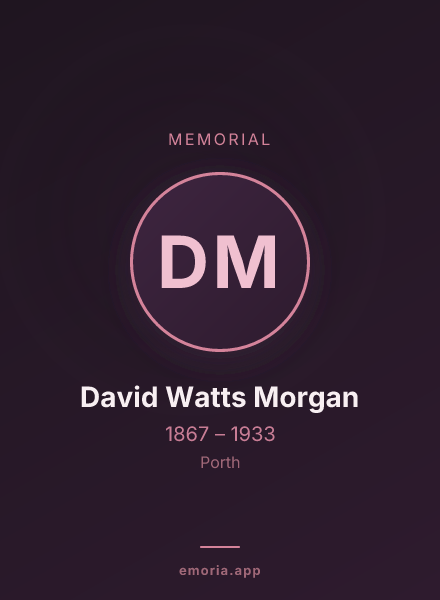 Memorial portrait of David Watts Morgan