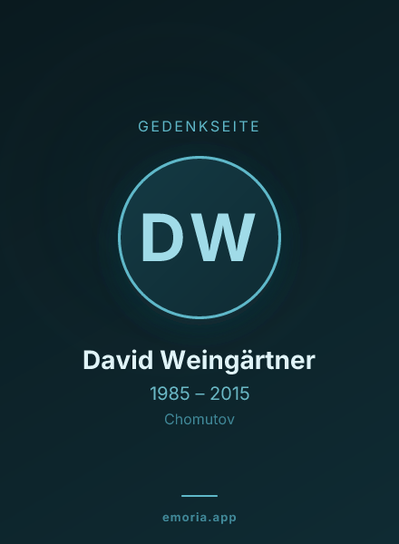 Gedenkportrait von David Weingärtner