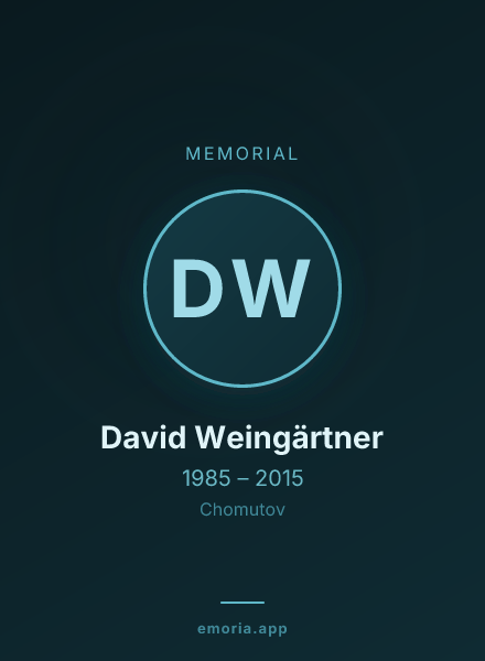 Memorial portrait of David Weingärtner