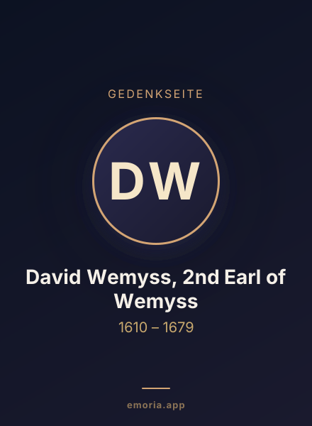 Gedenkportrait von David Wemyss, 2nd Earl of Wemyss