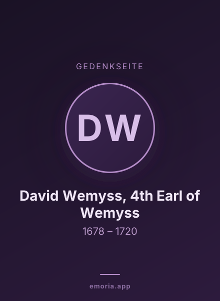 Gedenkportrait von David Wemyss, 4th Earl of Wemyss