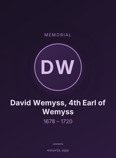 Memorial portrait of David Wemyss, 4th Earl of Wemyss