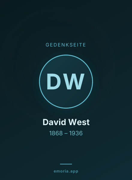 Gedenkportrait von David West