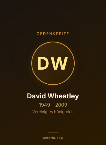 Gedenkportrait von David Wheatley