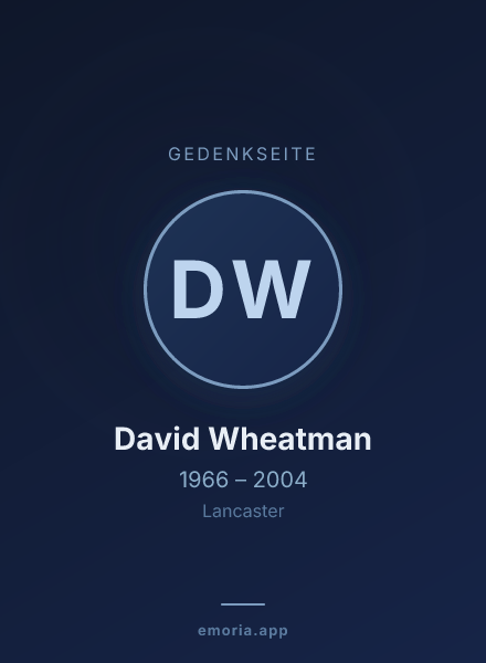 Gedenkportrait von David Wheatman