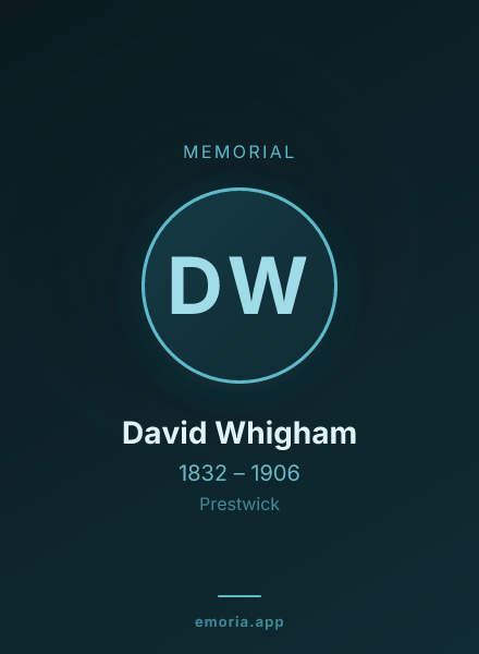 Memorial portrait of David Whigham