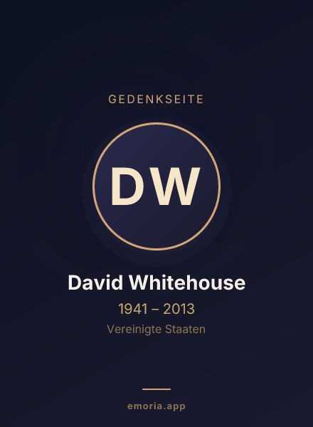 Gedenkportrait von David Whitehouse