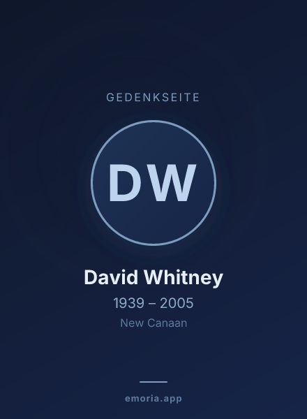 Gedenkportrait von David Whitney