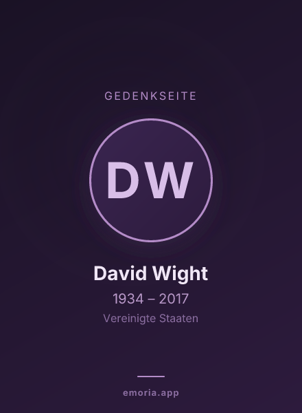 Gedenkportrait von David Wight