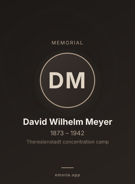 Memorial portrait of David Wilhelm Meyer