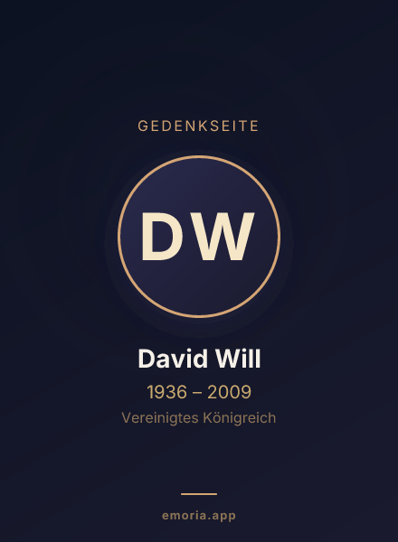 Gedenkportrait von David Will