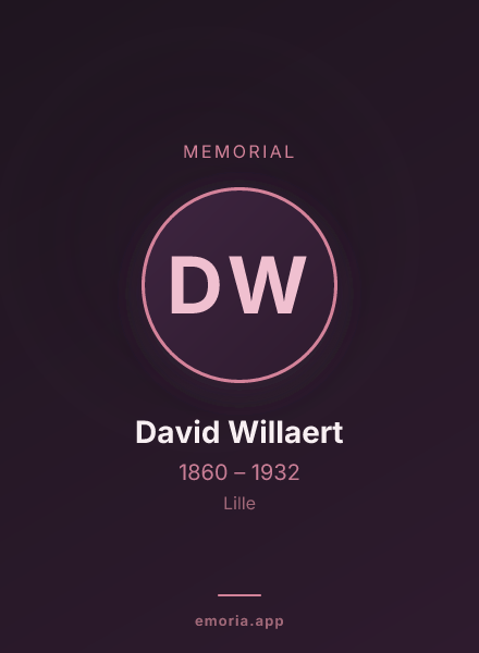 Memorial portrait of David Willaert