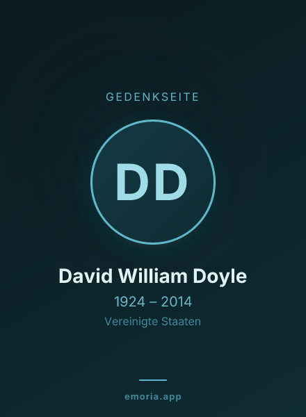 Gedenkportrait von David William Doyle