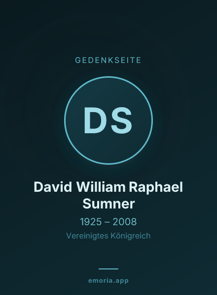 Gedenkportrait von David William Raphael Sumner