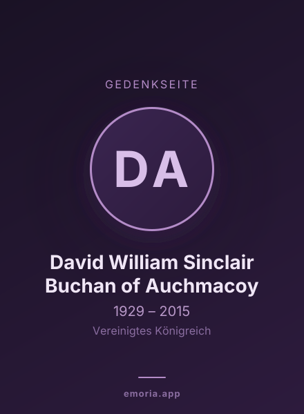 Gedenkportrait von David William Sinclair Buchan of Auchmacoy