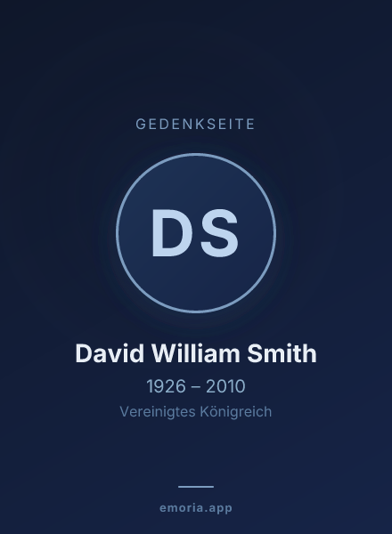 Gedenkportrait von David William Smith