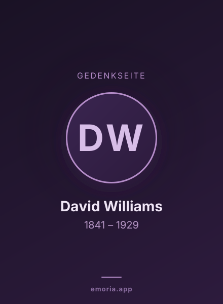Gedenkportrait von David Williams