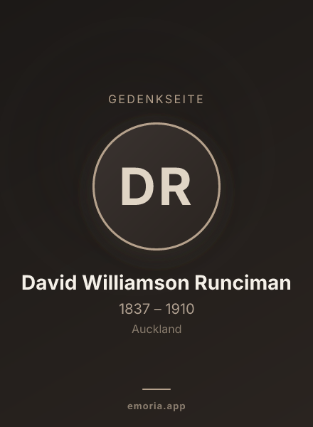 Gedenkportrait von David Williamson Runciman