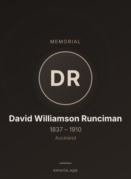 Memorial portrait of David Williamson Runciman