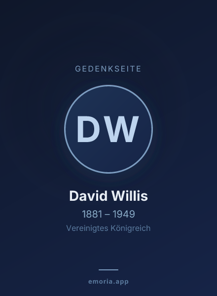 Gedenkportrait von David Willis