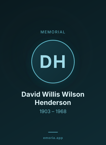 Memorial portrait of David Willis Wilson Henderson