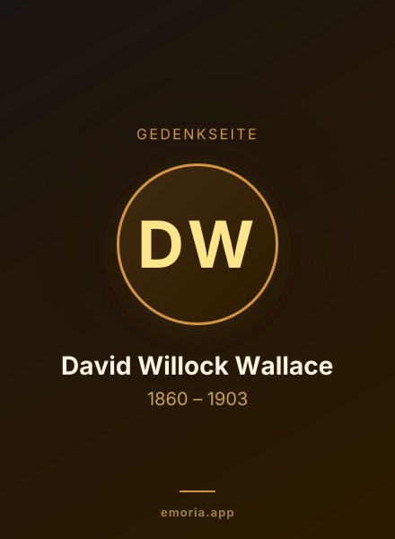 Gedenkportrait von David Willock Wallace