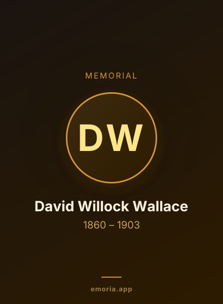 Memorial portrait of David Willock Wallace