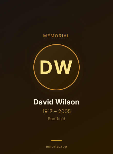 Memorial portrait of David Wilson