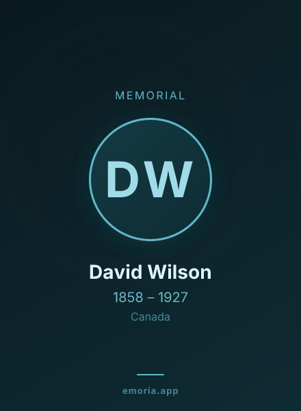 Memorial portrait of David Wilson
