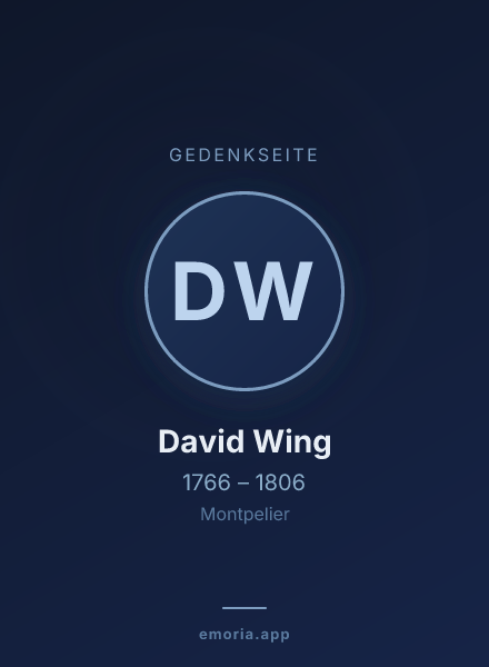 Gedenkportrait von David Wing