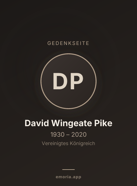 Gedenkportrait von David Wingeate Pike