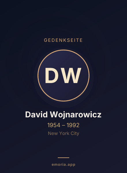 Gedenkportrait von David Wojnarowicz