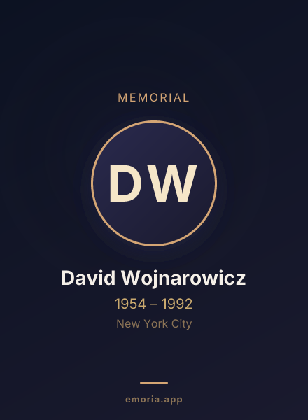 Memorial portrait of David Wojnarowicz