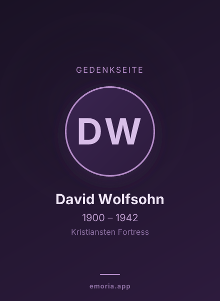 Gedenkportrait von David Wolfsohn