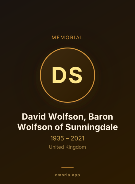 Memorial portrait of David Wolfson, Baron Wolfson of Sunningdale