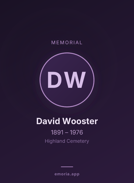 Memorial portrait of David Wooster